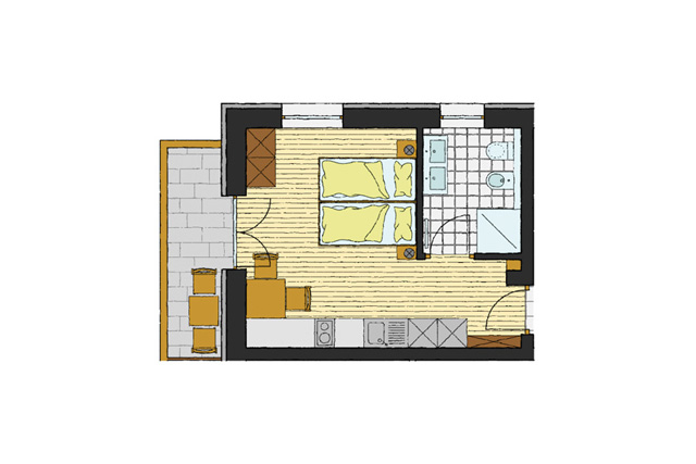 Grundriss Ferienwohnung Südtirol